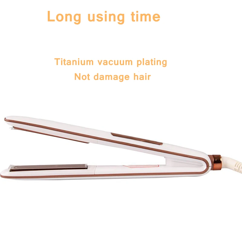 Ionic hair curler 230 degree hair straightener flat irons titanium high quality 3 in  flat iron for dry hair roots and tips