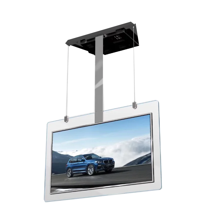43 Inch Super Slim Two Sides Transparent Oled Digital Signage Hanging Lcd Advertising Display Screen
