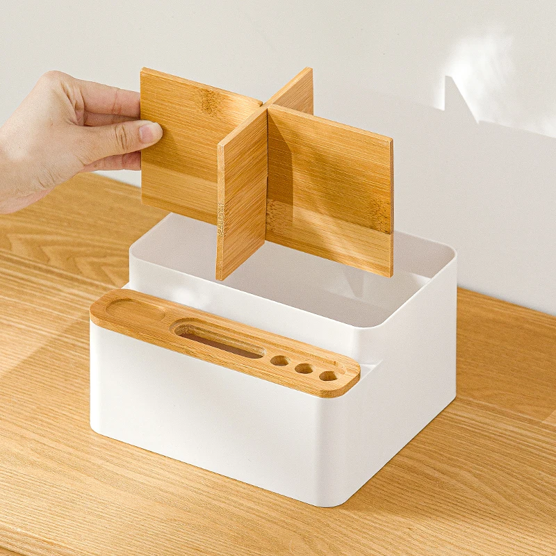 Multi-purpose Home Storage Remote Control Pencil Stationery Holder Desk Makeup Organizer With Dividers