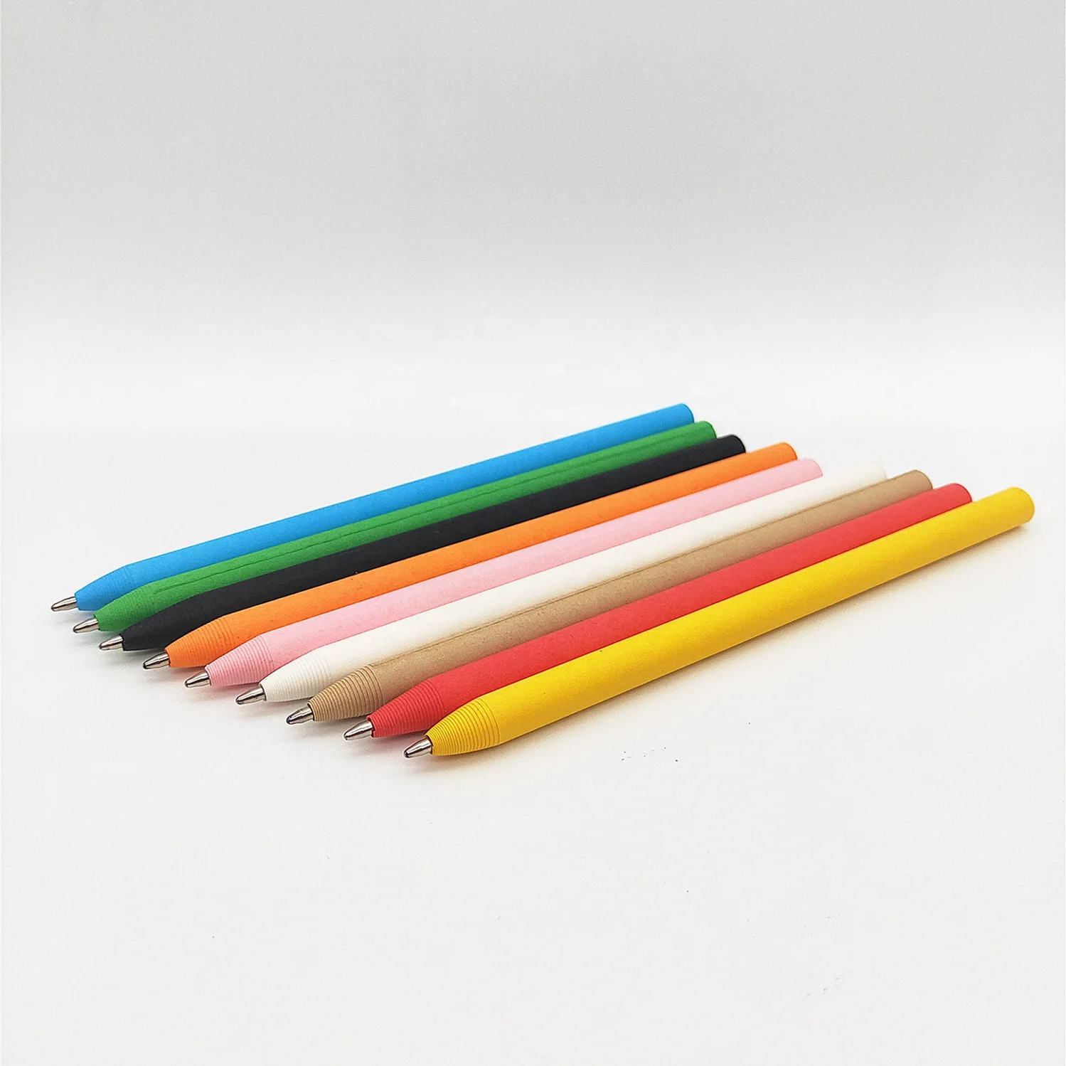 custom colored eco-inspired recycling paper pens for business promotion