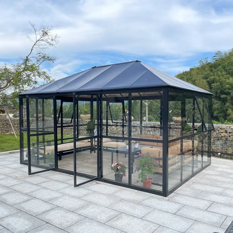 Professional Green House Supplies Wholesale Price Agricultural Glass Backyard Greenhouse From China