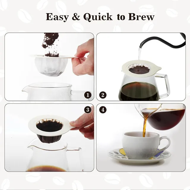 Disposable Portable Ufo Flying Saucer Style Eco-friendly Paper Coffee Filter Drip Bag For Espresso Coffee