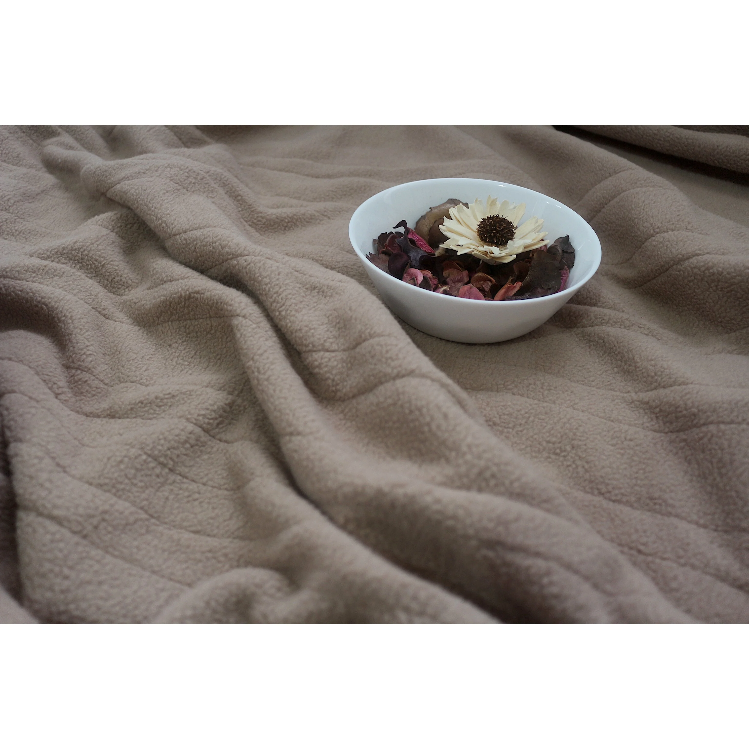 High Quality Rectangle Earth Color Fleece Winter Electric Heating Blanket  cord electric blanket