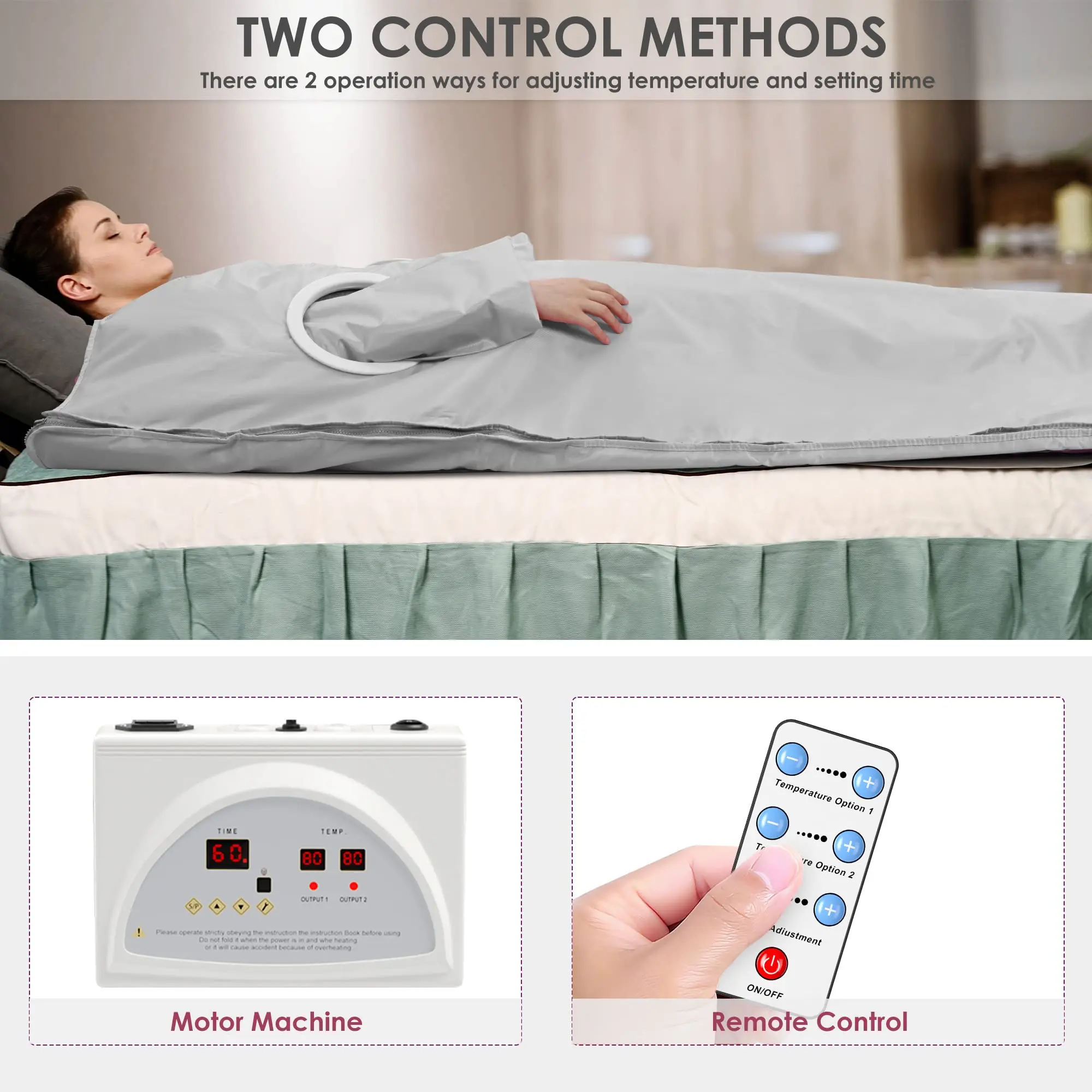 Infrared Sauna Blanket for Detoxification Far Infrared Sauna Blanket Portable Sauna Blanket for Home Weight Loss and Detox