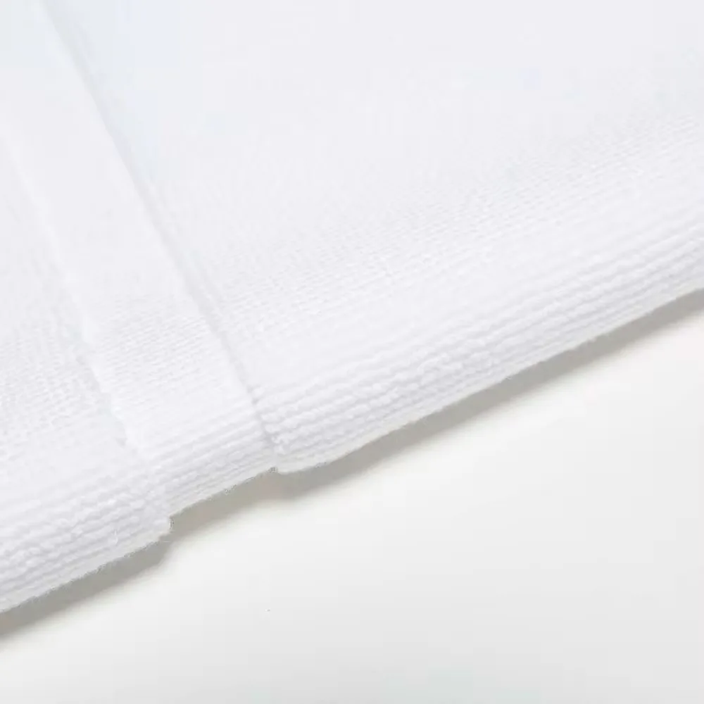 Wholesale 100% cotton Jacquard White Bath Mat Absorbent, Quick Dry, Shower Room
