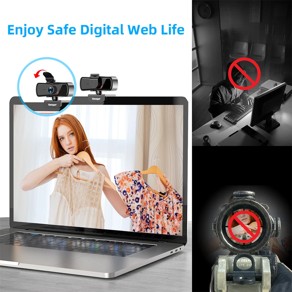 
Essager C3 1080P Webcam Full HD Web Digital Camera For PC Laptop USB Web Cam With Microphone Autofocus WebCamera For Youtube 