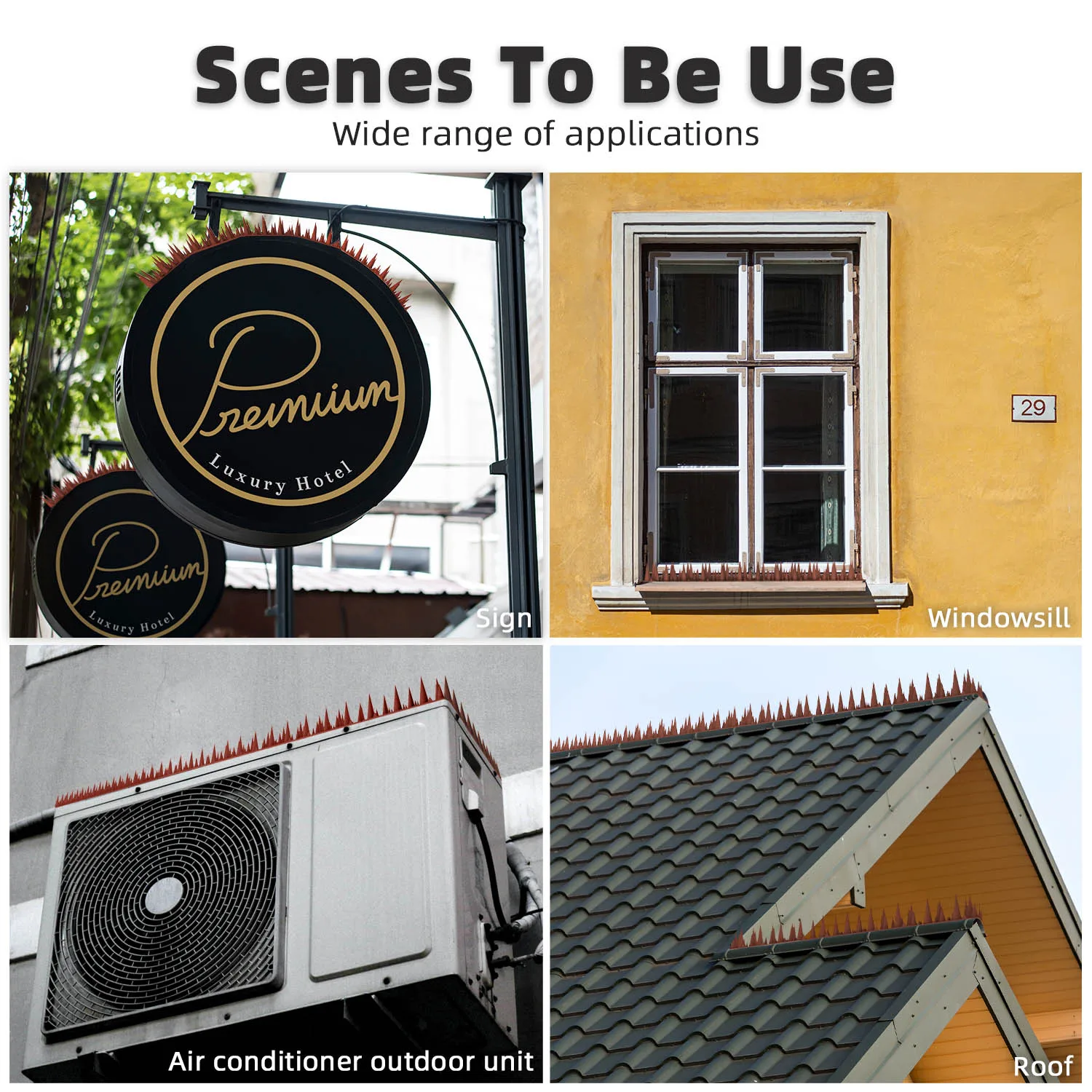 Hot selling 10pcs/box Spike Fencing Anti Bird Spikes For Pigeons Cats