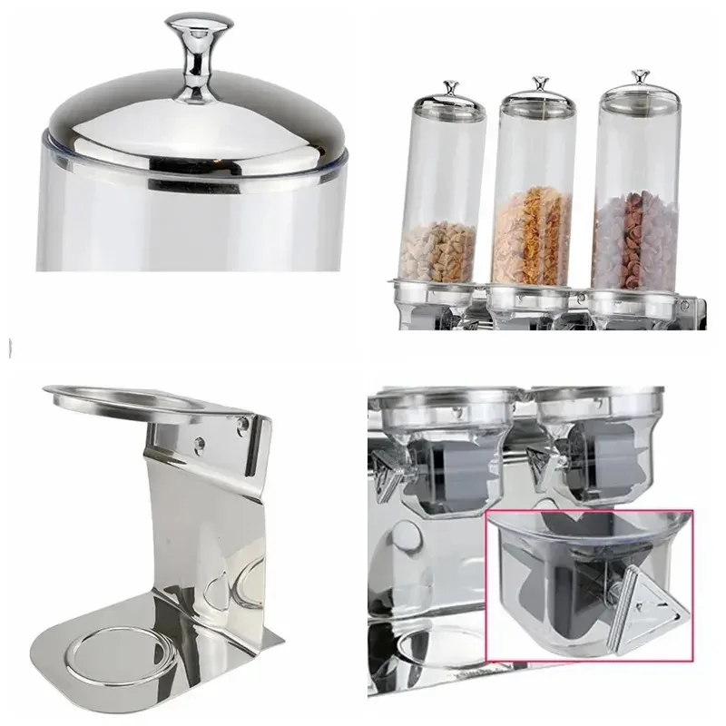 Hot Sale Double Tanks Cereal Dispenser Grain Storage Container dispenser for bulk foods