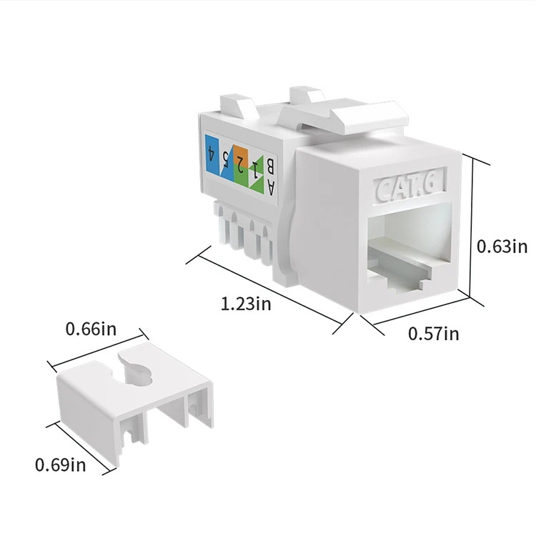 
RJ-45 Cat5e Cat6 unShielded UTP Keystone Jack 