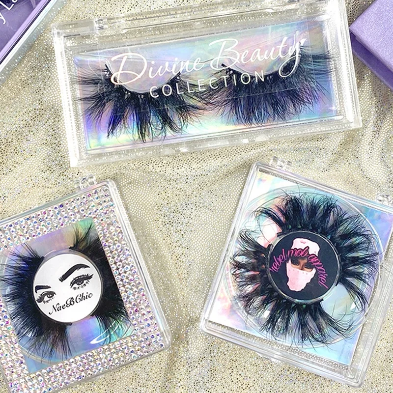 Luxury fluffy eye lashes 4d 100% silk mink magnetic eyelashes private label custom lahes packaging box vendor