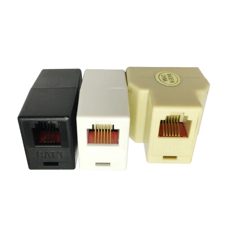 
1 to 2 Ways Connector Female to Female RJ45 Ethernet Adapter Splitter 