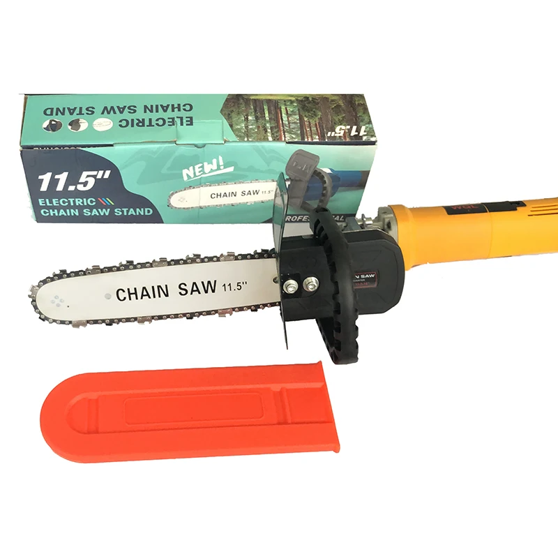 11.5 Inch DIY Electric Chain Saw Bracket kit  Set Angle Grinder Chainsaw Chain Saw Woodworking Tool