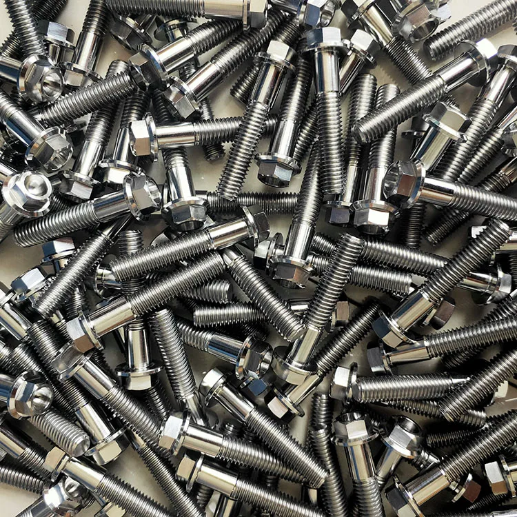 factory price of M8X45x1.25mm Titanium Flange Bolt flange screw motorcycle fasteners