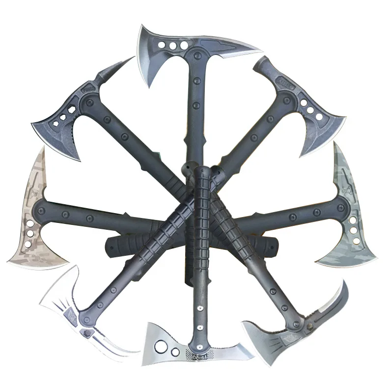 Survival pick tomahawk axe heads tactical hatchet ax outdoor wood cutting splitting hand camping axes with sheath