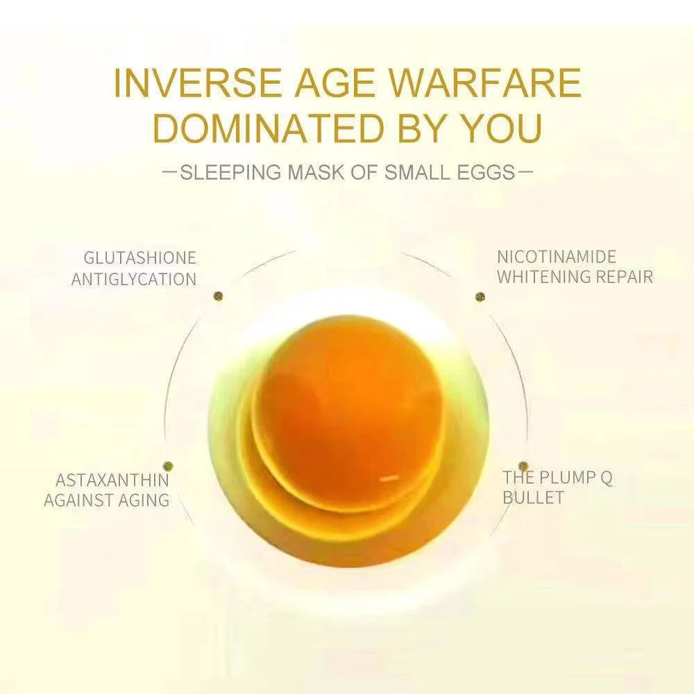 Wholesale Skin Care Moisturizing Whitening Egg Face Mask Astaxanthin Small Egg Sleep Face Mask