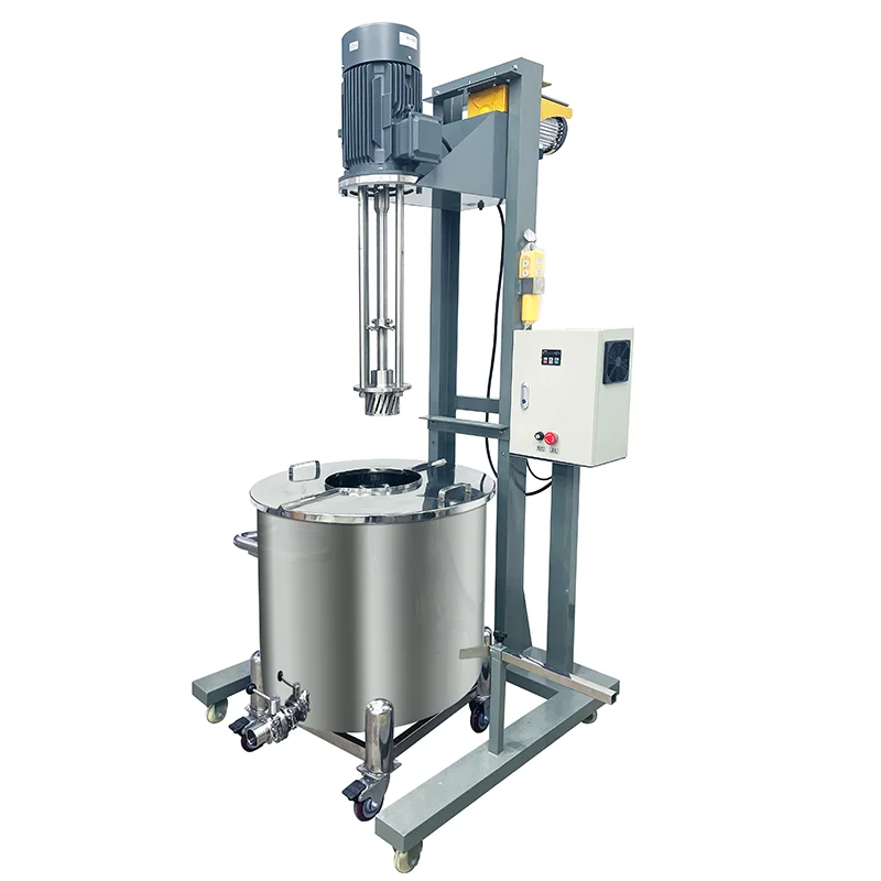 Liquid chemicals Food Laboratory Electric/Pneumatic Lifting Device Mobile Lifting Homogenizer High Shear Emulsifying Mixer