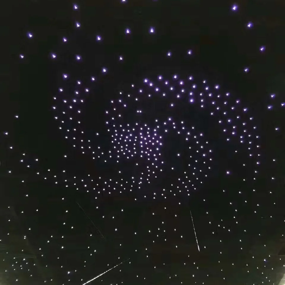 220 шт. 3 м/шт. 18W LED волокно PMMA) со светящимся пластмассовым наконечником комплект с эффектом мерцания для спальни отеля освещение лампа
