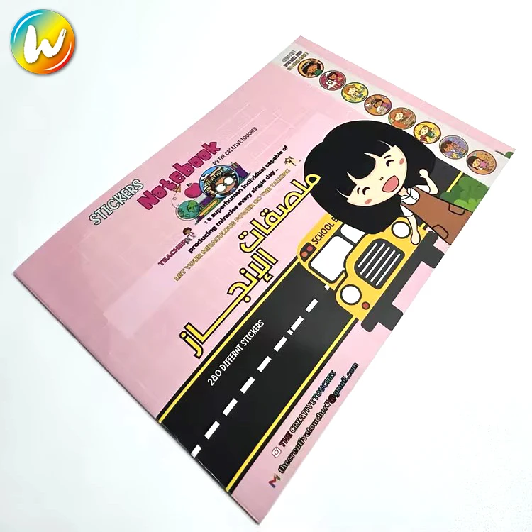 Yimi paper Educational Coloring Drawing Activity Reusable Sticker Book Blank For Kids Printing Children Busy with Sticker