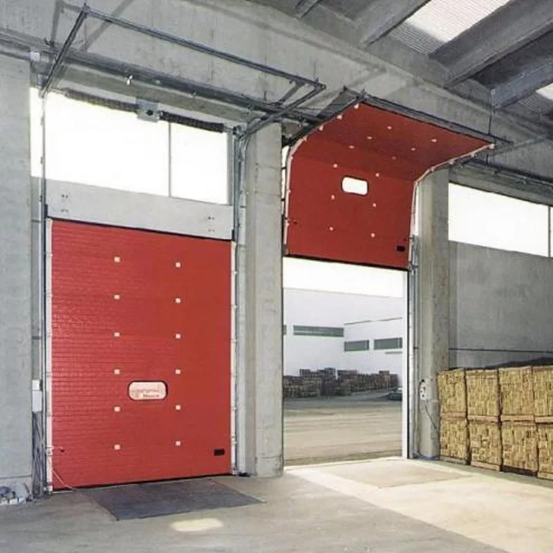 Electric industrial sectional lifting door vertical high lift automatic sliding up door