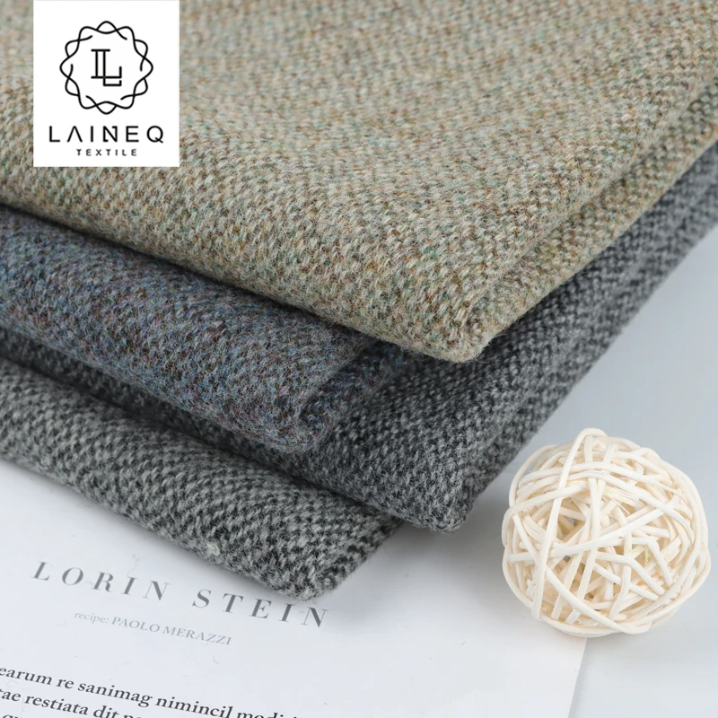 2023 стильная пшеничная текстура в стиле Харрис, полностью шерстяной твид, твид, желтый, зеленый винтажный твид