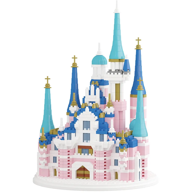 Wholesale 3D Princess Castle Building Blocks Sets DIY Educational Model Toys for Adults with Box Packed