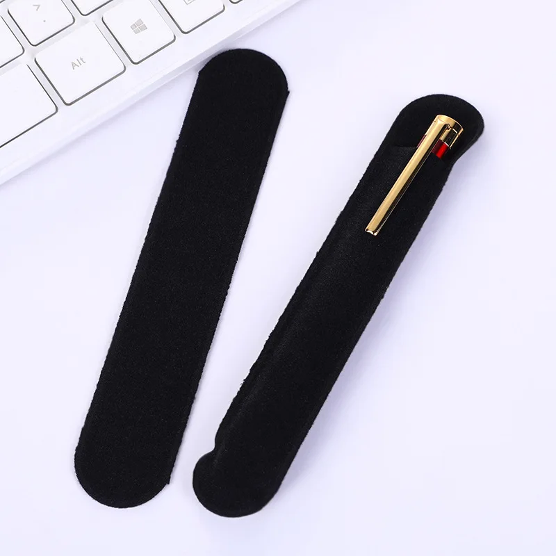 Mini Square Velvet Gift Bag Black Velvet Pouch Single Pen Case Pencil Bag flannel pen bag