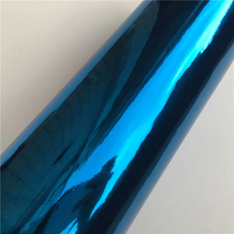 Flexible Blue Chrome Vinyl Wrap Film Car Wrapping Foil Sticker Air Free Bubble