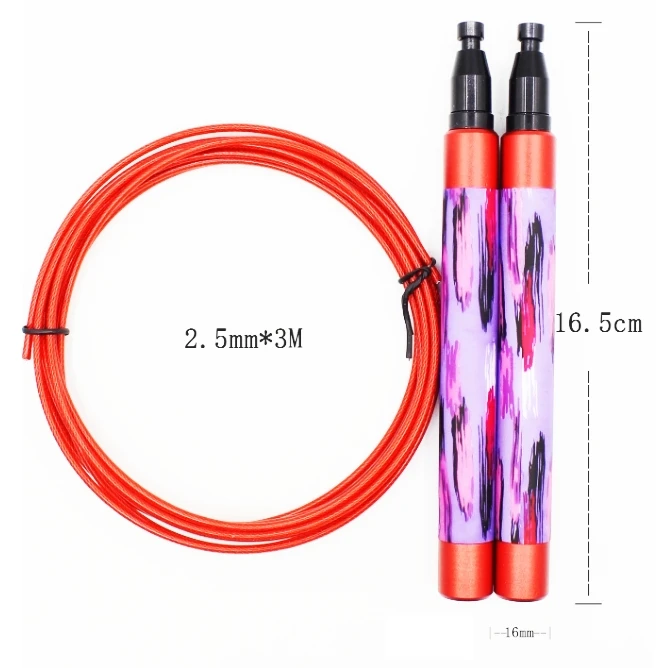 Self-Locking  Silicone colorful printing Jump Rope Speed Jump Rope for Fitness Boxing MMA Home Exercises