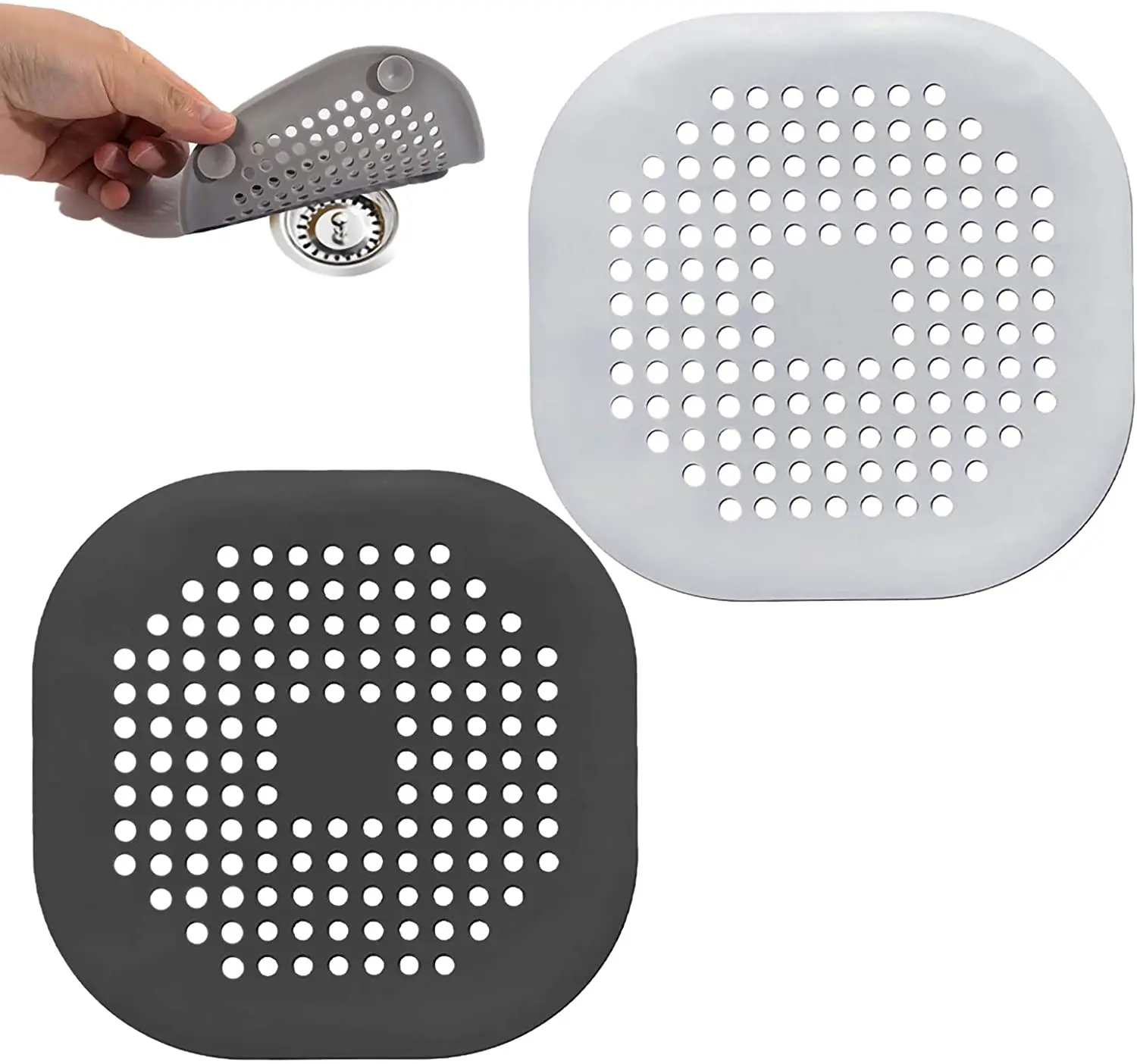 Multifunctional Kitchen Bathroom Sewer Filter Block Silicone Floor Drain Filter Shower Drain Cover Reusable Sink Hair Collector