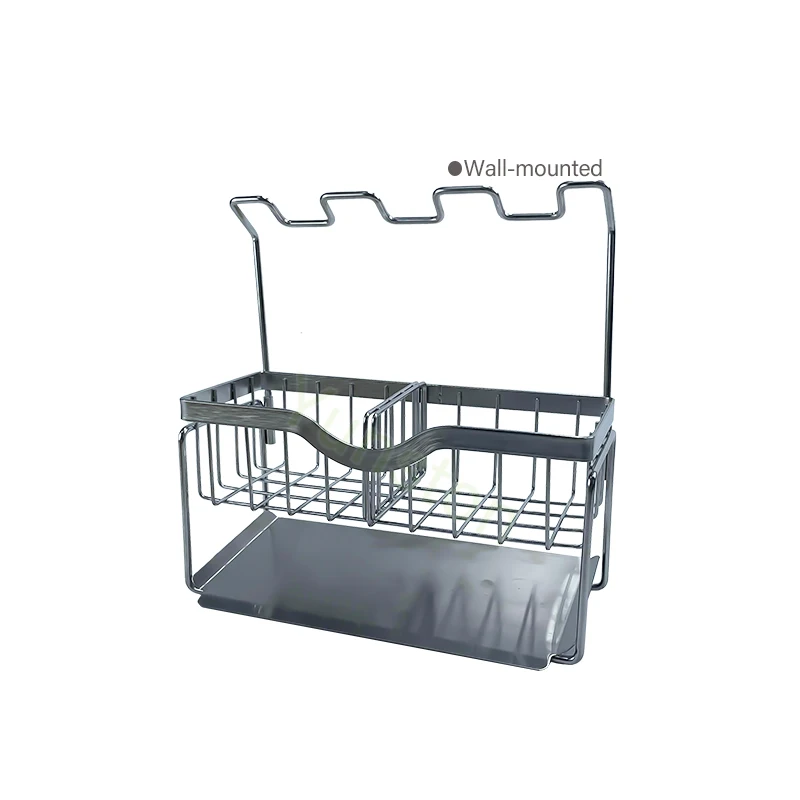 Adjustable Sponge Rag Holder Durable Metal  Clean Ball Rack Storage Holder for Kitchen Telescopic Stainless Steel Sink Rack
