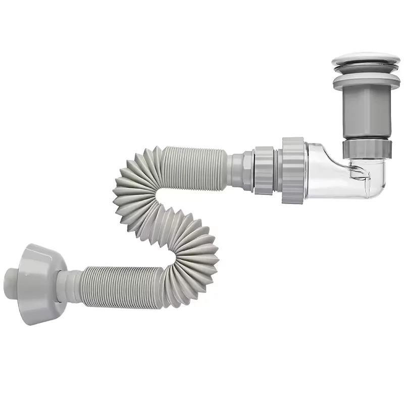 Flexible Pop Up Button Wash Basin Drain Pipe Bathroom Accessories Wash Basin Waste Drain Hose Fitting Kitchen Sink Drain Pipe