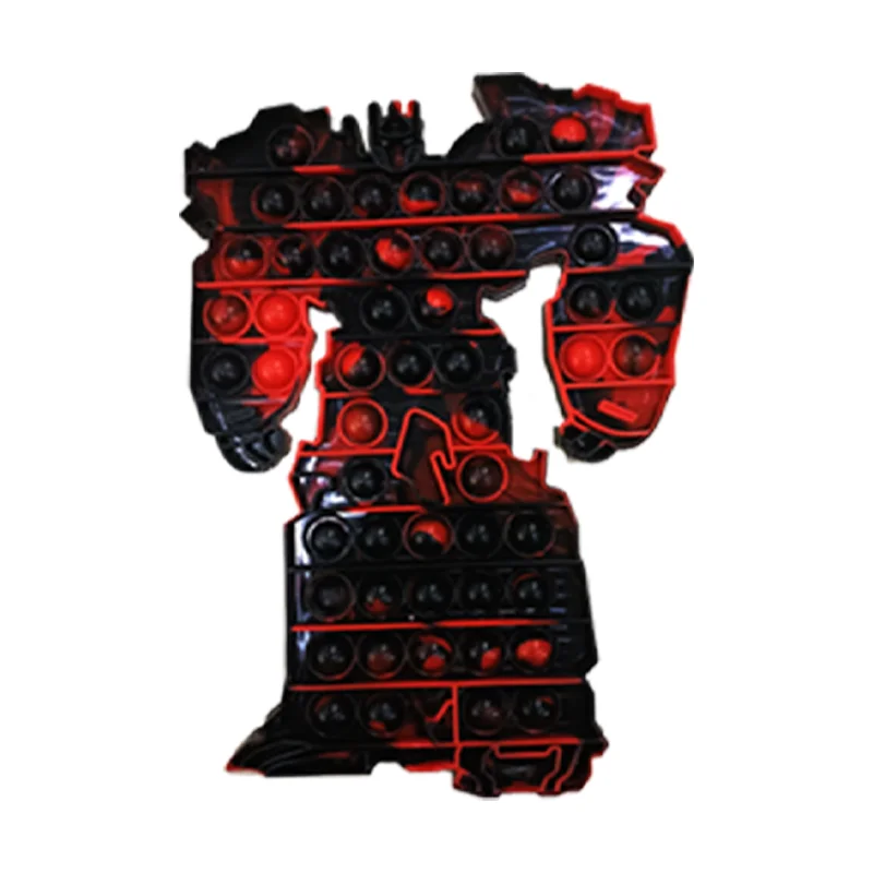 2021 Wholesale Anime Robot toys Silicone Push it Bubble educational toys Decompression Anime fidget toys for kids
