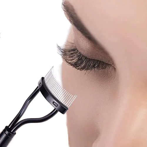 Wholesale Mascara Beauty Eyelash Comb Tools Foldable Easy Clean Eyelash Separator Comb Lash Definer with Foundation Comb