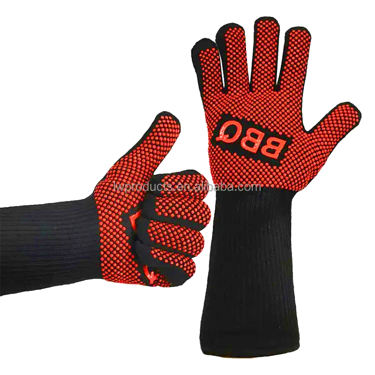 Термостойкие огнестойкие жаропрочные защитные Арамидные хлопковые перчатки для барбекю гриля кемпинга