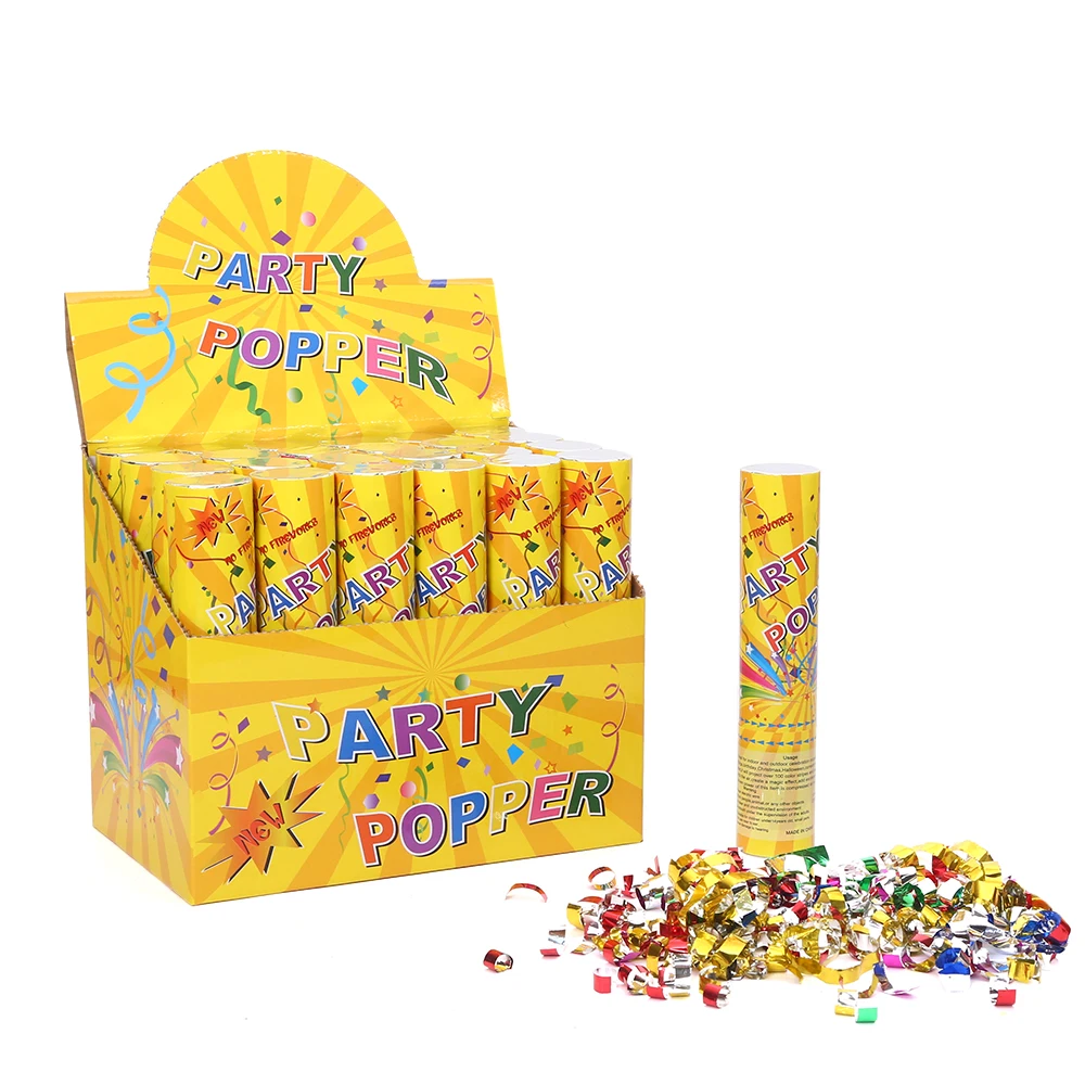 New Fashion Design Confetti Cannon Birthday Party Shiny Sparkle Metallic Streamer Party Poppers