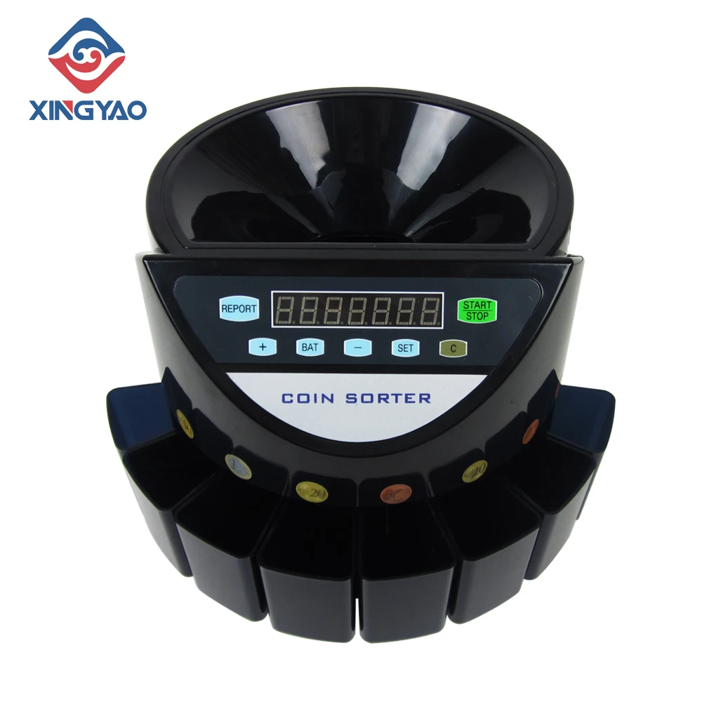 EUR Automatic Coin Sorter/Counter for EURO Black Coins Counting Machine Mix Value