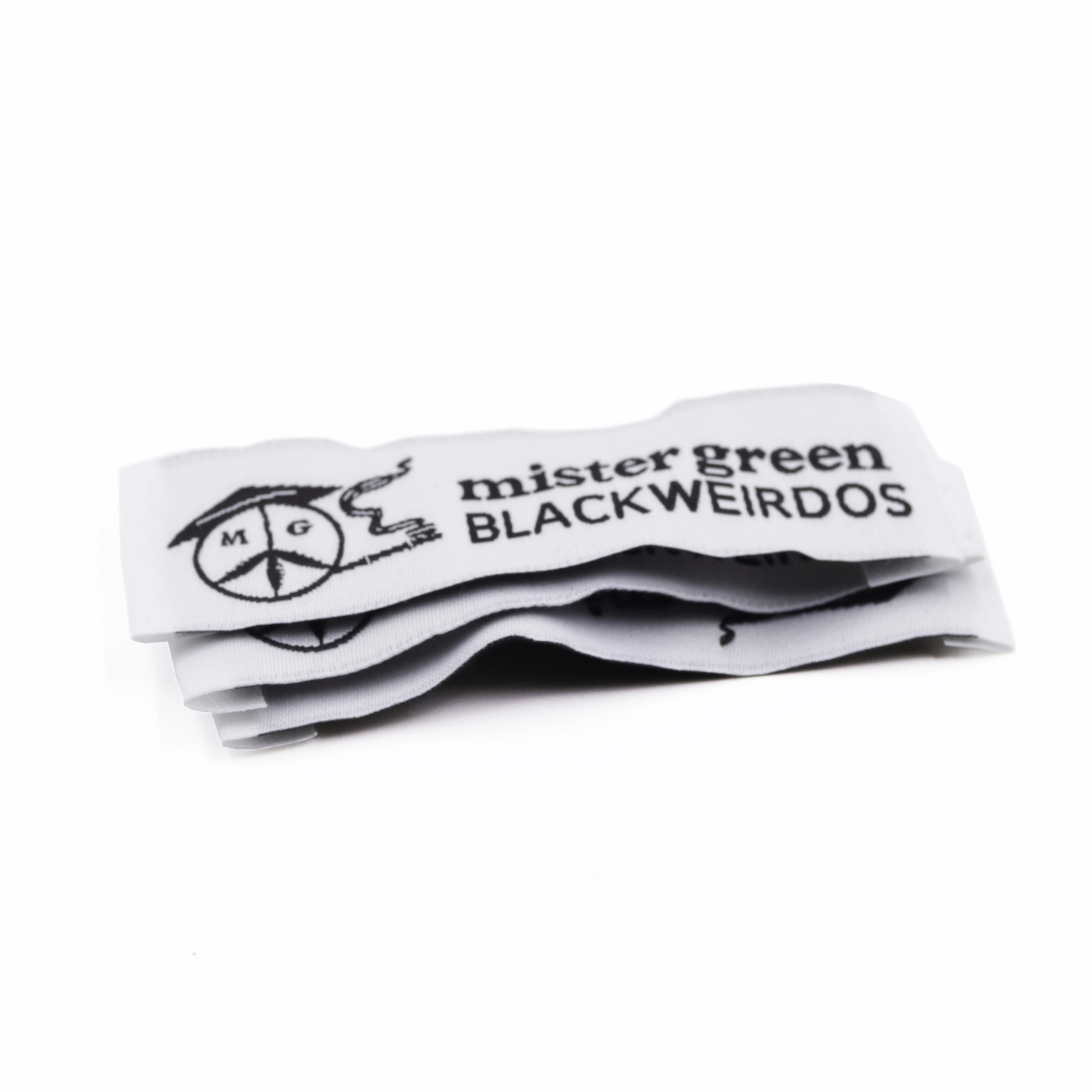 Manufacturer custom white cotton woven label for women fashion clothing dress neck washing instruction wig labels tag maker
