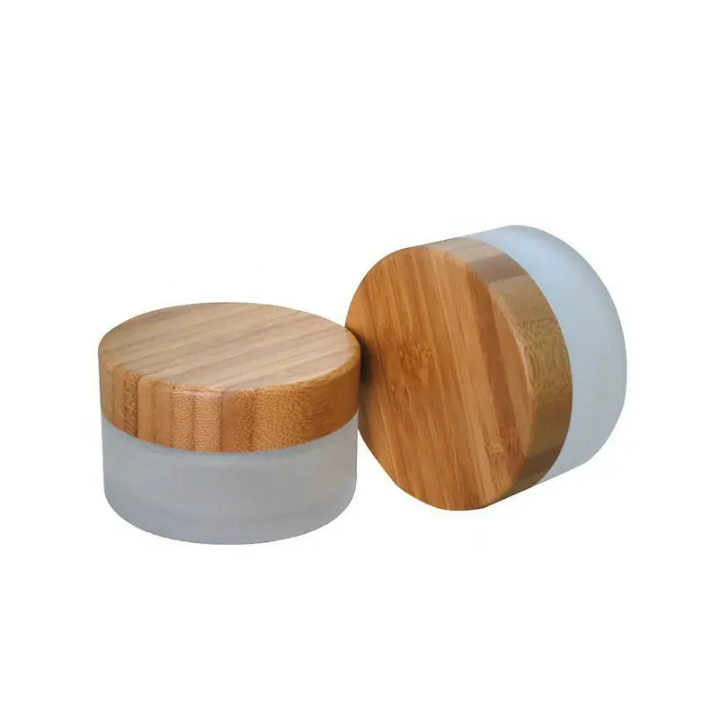 Avertan 30ml 100ml frosted white amber color cosmetic packing glass cream jar square for face cream