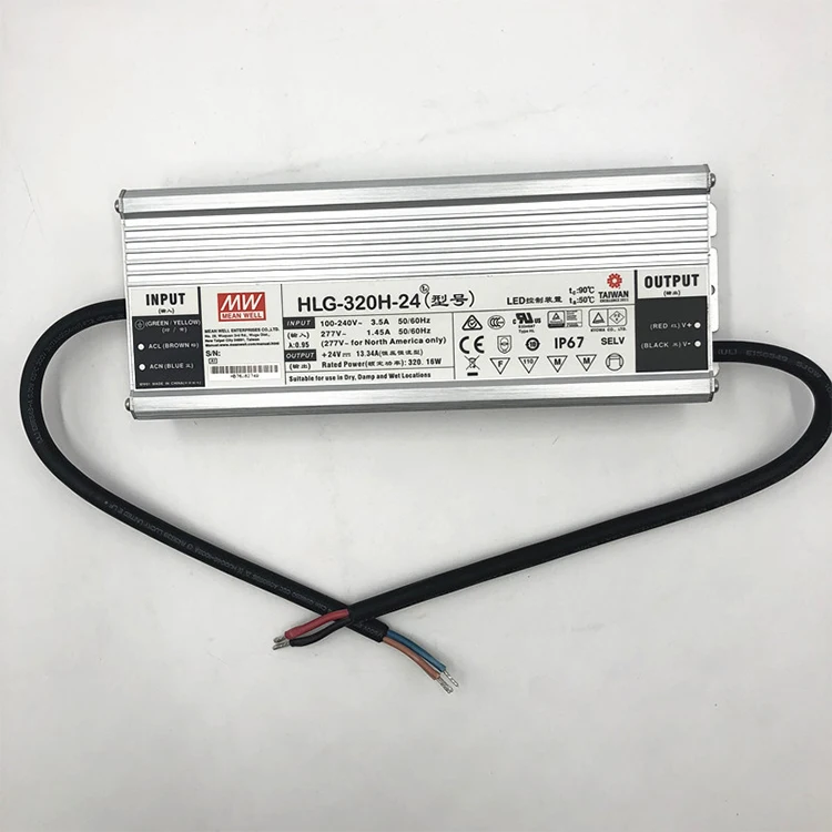  Светодиодный драйвер MeanWell HLG-320H Hlg-320h-24ab Hlg-320h-36 Hlg-320h-48a 320W Hlg