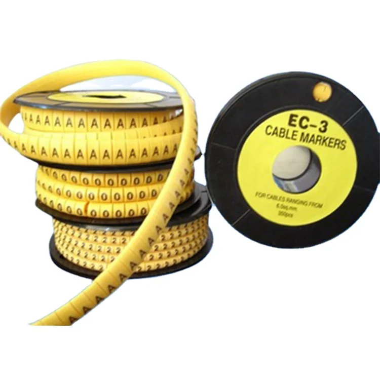 Wholesale Eco- Friendly Yellow Pvc Electric Cable Marker Sleeve