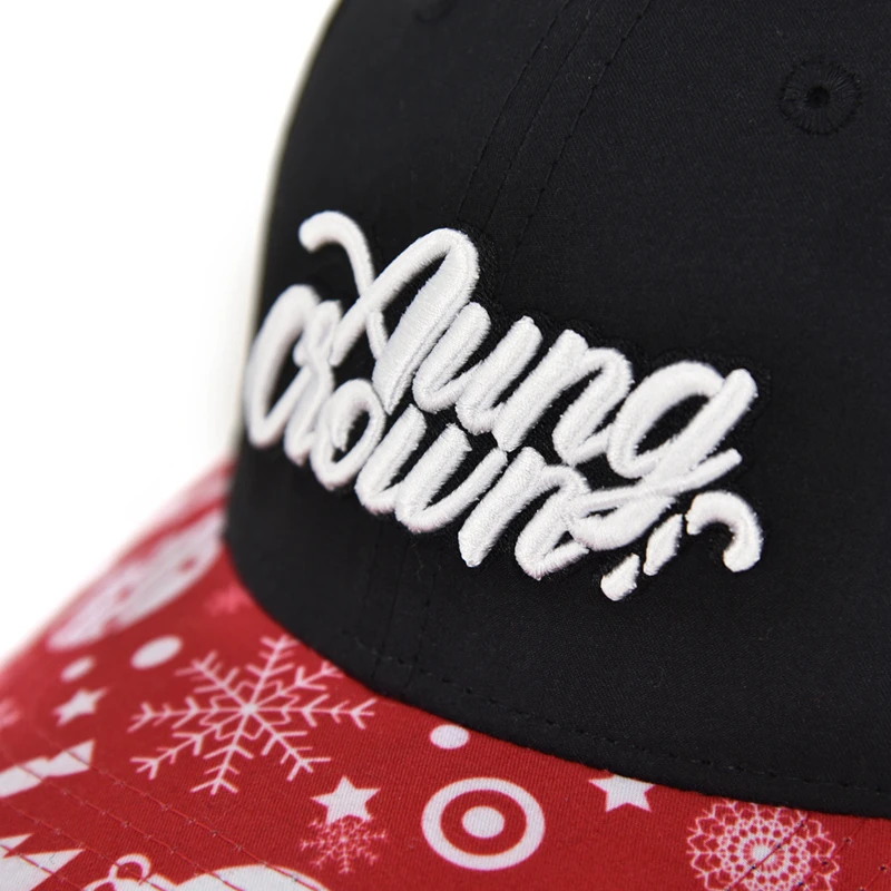 Manufacturers outdoor custom 3D embroidered print brim sports baseball baby christmas hats cap