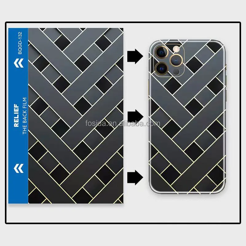 Full-fit Size stickers back phone 3D embossed varnish emf protection cell  phone stickers