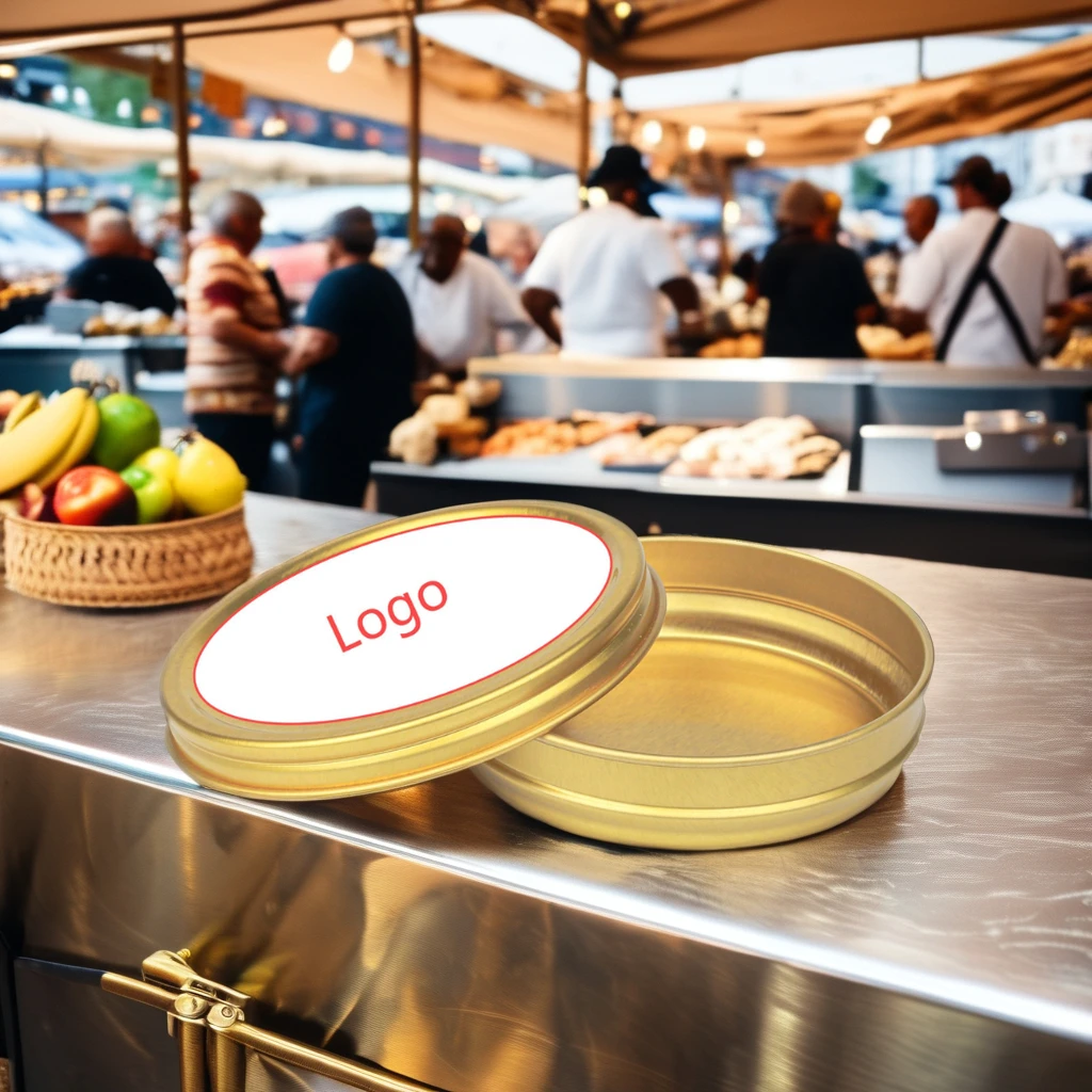 Gold 10g20g30g50g100g125g250g500g food-grade coating Caviar Tin Box for caviar farms Restaurants Distributors Importers