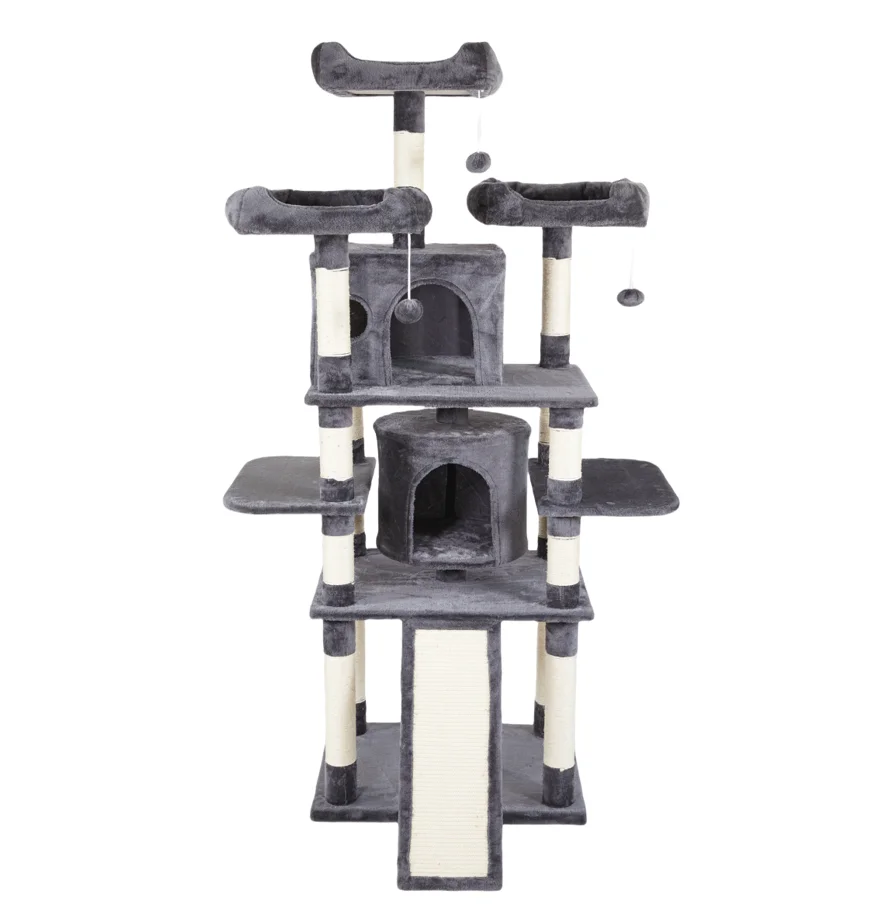 Базовая кошачья башня с гамаком и когтеточки для домашних кошек