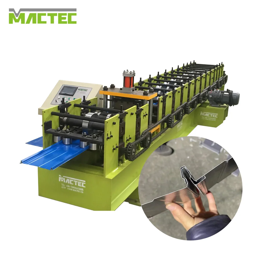 Stainless Steel Standing Seam Hidden Fastener Roofing Seamer Metal Panel Roof Sheet Roll Forming Machine For Sale