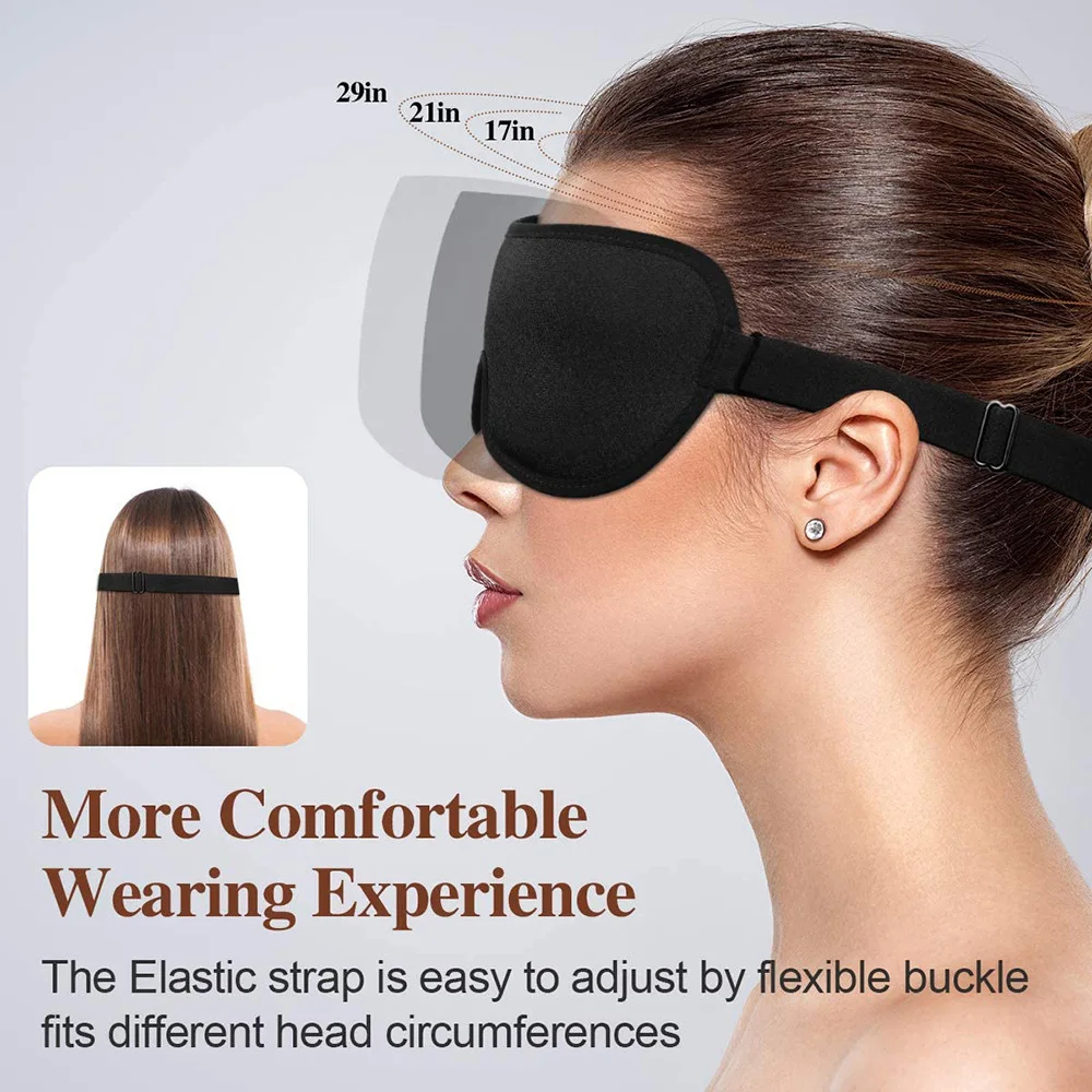 2023 luxury custom adjustable 2cm deep eye socket 3D contour Sleep soft eye masks