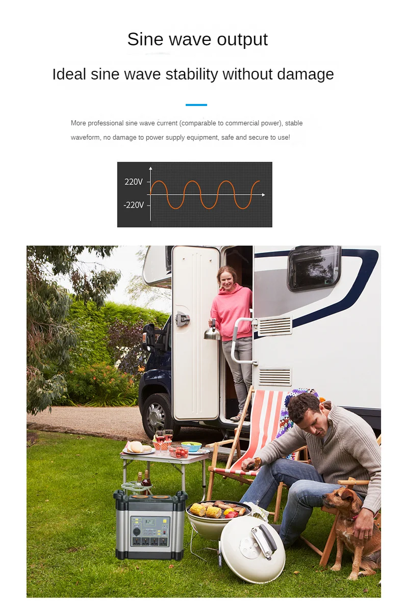 LiFePO4 Battery Car Jump 1000w 1500w 2000w 2500w 3000w Fast Charging Portable Power Station For Outdoor And Home