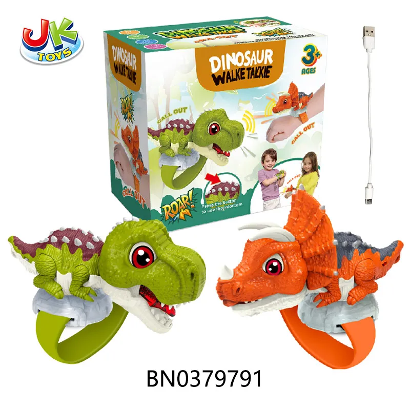 Cartoon dinosaur 2PCS kids walkie talkie toy 985FT long range walkie talkie dinosaur toy set inter phone toys children
