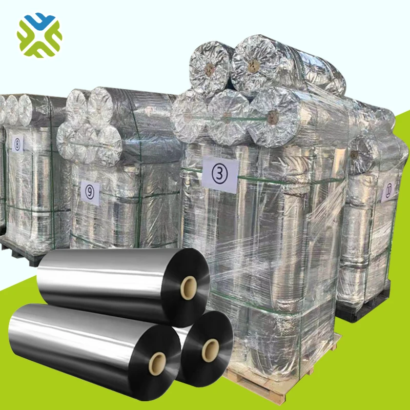 BOPP/PET vacuum metallized film / Alu foil laminated with pe film roll for building insulation materials