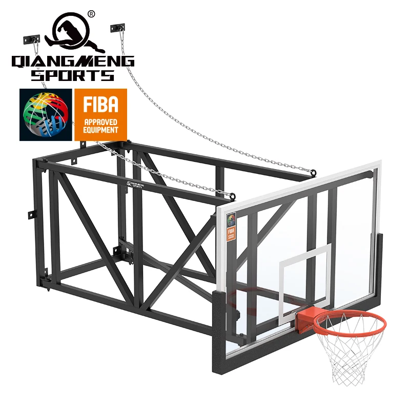 Young King/Best selling  Manual style adjustable wall mounted basketball hoop indoor basketball hoop for team sports